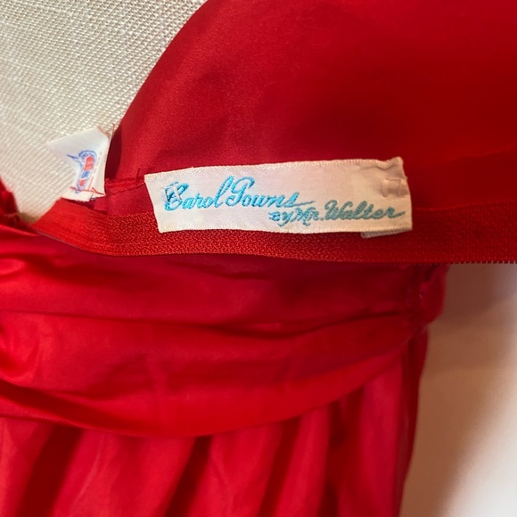AMAZING VTG CAROL GOWNS BY MR WALTERS RED PROM DRESS 1980’S - Picture 6 of 10